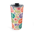 Inspirational Scripture 20oz Tumbler — "Be Still, Peace, Forgiven" Floral Faith Travel Mug