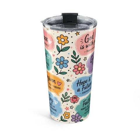 20oz Inspirational Faith Tumbler — Scripture Sayings & Positive Bible Verse Travel Cup