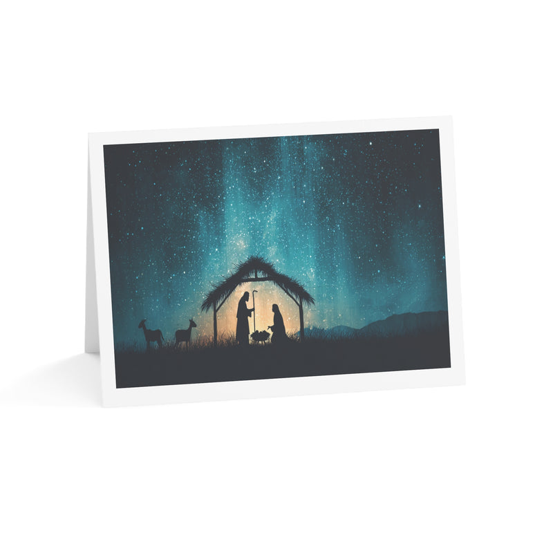 Christmas Nativity Greeting Cards - Folded Holiday Cards (10 pcs)