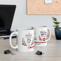 Psalm 46:10 Ceramic Mug — "Be Still and Know" Floral Scripture Coffee Mug (11oz, 15oz)