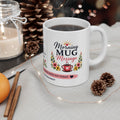 Ceramic Mug — Inspirational Proverbs 3:5-6 Coffee Cup with Floral Bible Verse Design