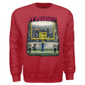 Cardinal Red  sweat shirt with John 3:16 sign in crowd
