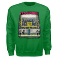 Irish Green sweat shirt with John 3:16 sign in crowd