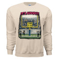 Sand sweat shirt with John 3:16 sign in crowd