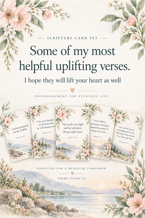 Uplifting Scripture Cards for this week.